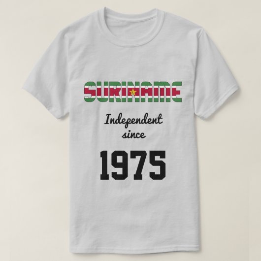 Suriname Flag Independence Celebration T-shirt (Design voorkant)
