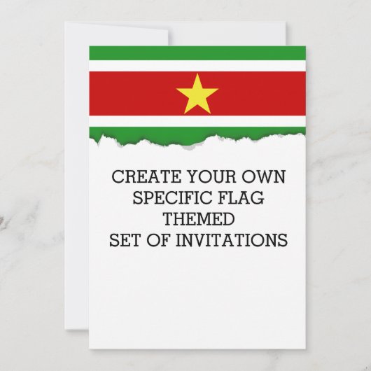 Suriname Flag | Kaart (Voorkant)