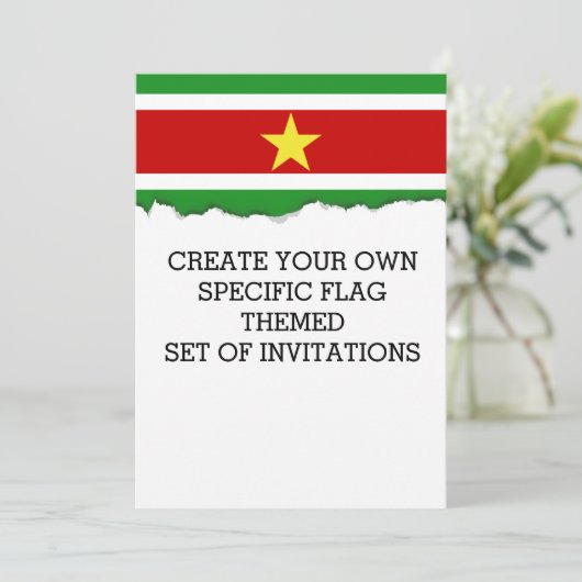 Suriname Flag | Kaart (Staand voorkant)