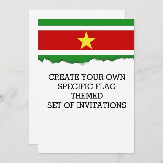 Suriname Flag | Kaart (Voorkant / Achterkant)