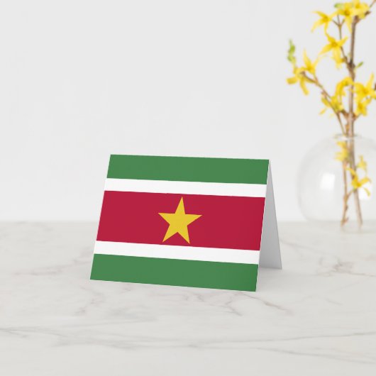 Suriname Flag Kaart (Gele Bloem)