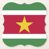 Suriname Flag Kartonnen Onderzetters (Voorkant)