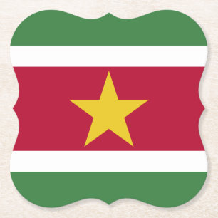 Suriname Flag Kartonnen Onderzetters