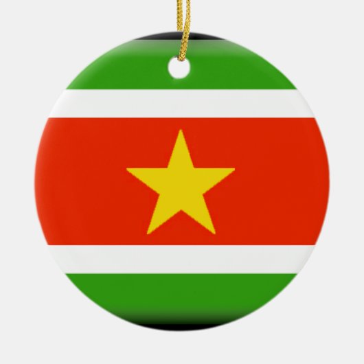 Suriname Flag Keramisch Ornament (Voorkant)
