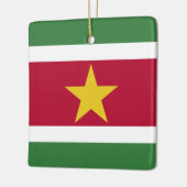 Suriname Flag Keramisch Ornament (Links)