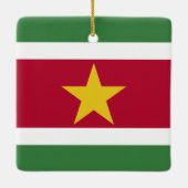 Suriname Flag Keramisch Ornament (Achterkant)
