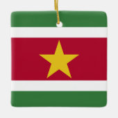 Suriname Flag Keramisch Ornament (Voorkant)