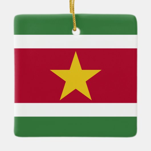 Suriname Flag Keramisch Ornament (Voorkant)