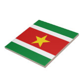 Suriname Flag keramische tegel Tegeltje (Zijkant)
