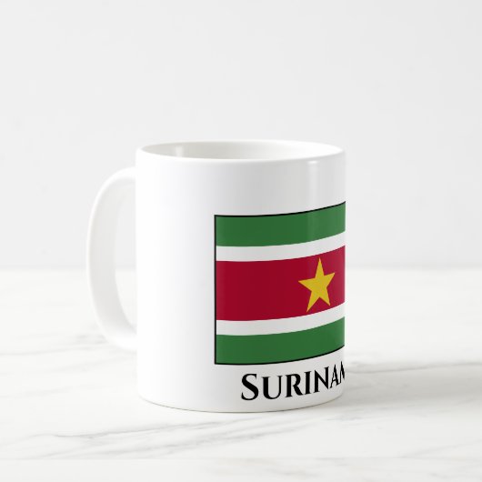 Suriname Flag Koffiemok (Voorkant links)