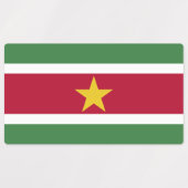 Suriname Flag Labels (Design 1)