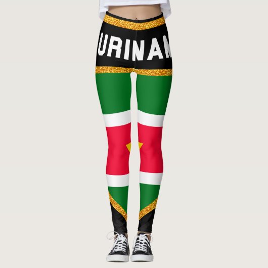 Suriname Flag Leggings (Voorkant)