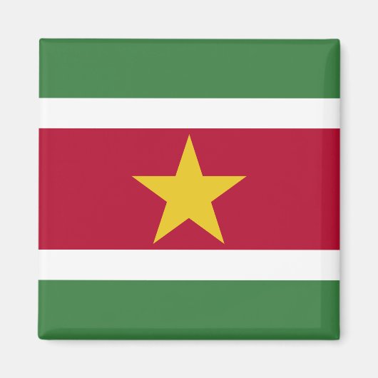 Suriname Flag Magneet (Voorkant)