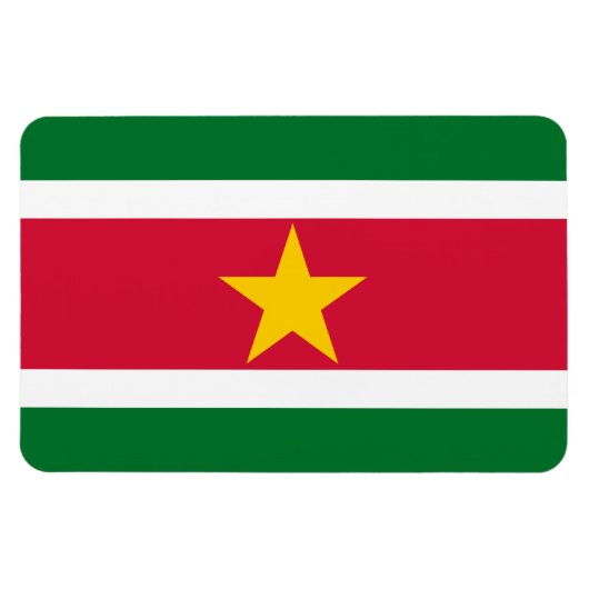 Suriname Flag Magneet (Horizontaal)