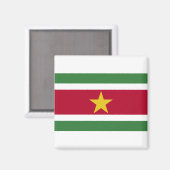 Suriname Flag Magneet (Voorkant / Achterkant)