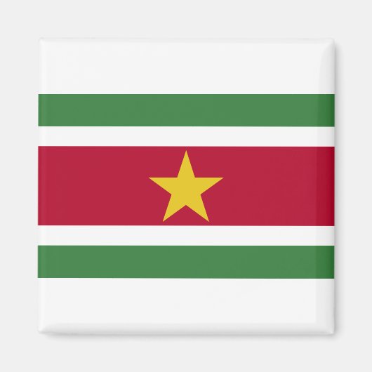 Suriname Flag Magneet (Voorkant)