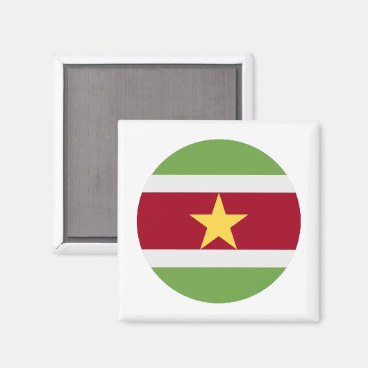 Suriname Flag Magneet (Voorkant / Achterkant)