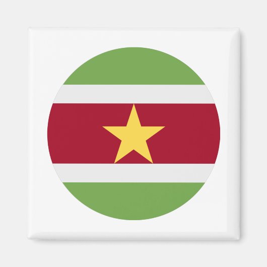 Suriname Flag Magneet (Voorkant)