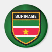 Suriname Flag Magneet (Voorkant)
