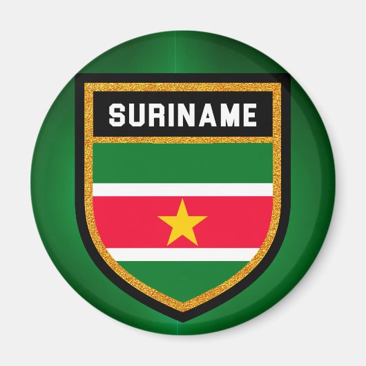 Suriname Flag Magneet (Voorkant)