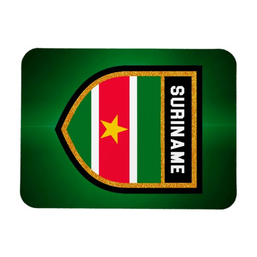 Suriname Flag Magneet (Horizontaal)