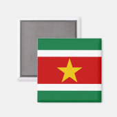 Suriname Flag Magneet (Voorkant / Achterkant)