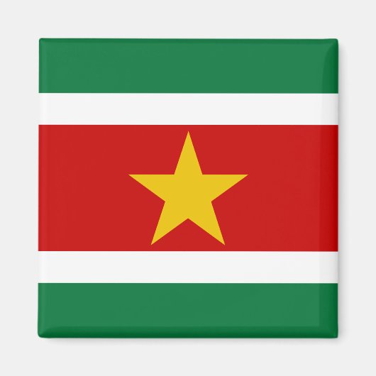Suriname Flag Magneet (Voorkant)
