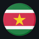 Suriname Flag Magnet<br><div class="desc">Magneet met Suriname. Imán con la bandera de Suriname.</div>