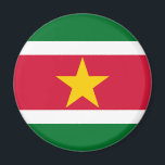 Suriname Flag Magnet<br><div class="desc">Magneet met Suriname. Imán con la bandera de Suriname.</div>