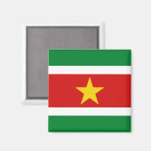 Suriname Flag Magnet (Voorkant / Achterkant)