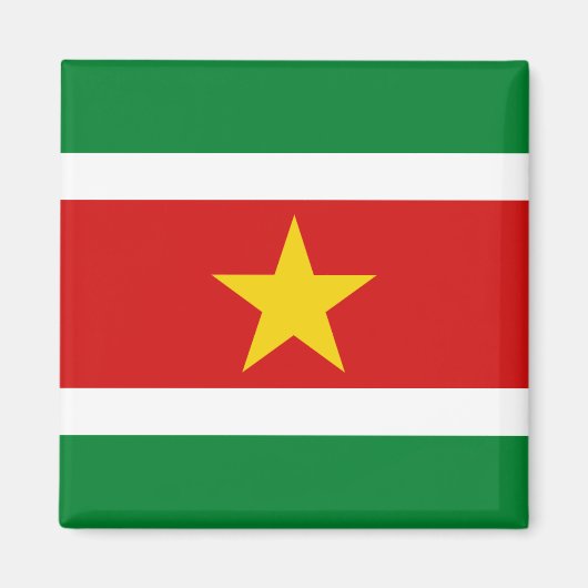 Suriname Flag Magnet (Voorkant)