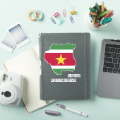 Suriname Flag Map Sticker (iPad Cover)