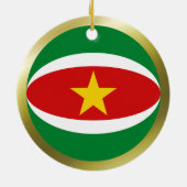 Suriname Flag Ornament (Achterkant)