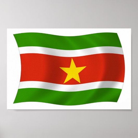 Suriname Flag Poster Print (Voorkant)