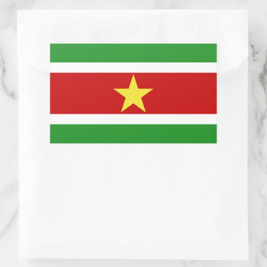 Suriname Flag | Rechthoekige Sticker (Tas)