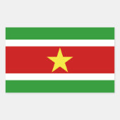 Suriname Flag | Rechthoekige Sticker (Voorkant)