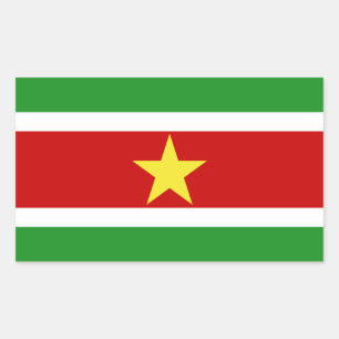 Suriname Flag   Rechthoekige Sticker