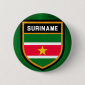 Suriname Flag Ronde Button 5,7 Cm (Voorkant)