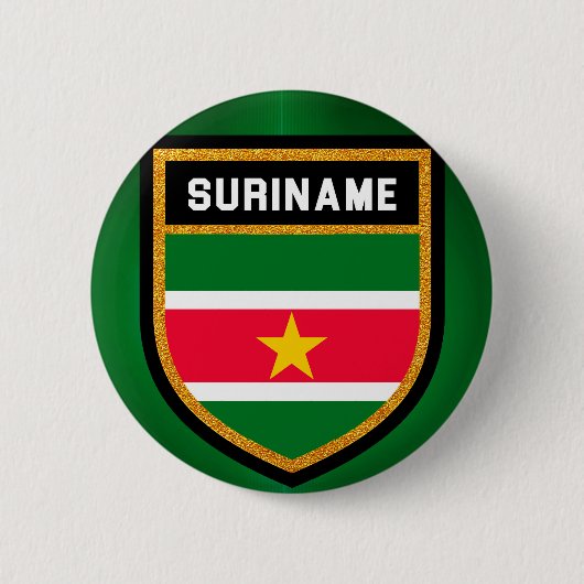 Suriname Flag Ronde Button 5,7 Cm (Voorkant)