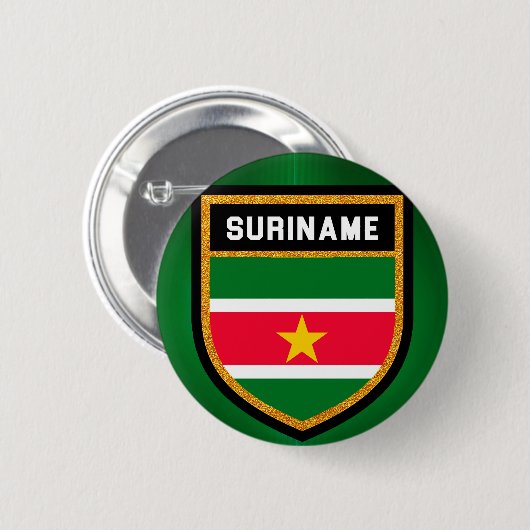 Suriname Flag Ronde Button 5,7 Cm (Voorkant /achterkant)