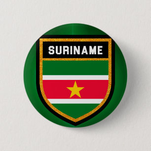 Suriname Flag Ronde Button 5,7 Cm