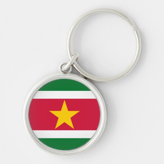 Suriname Flag Sleutelhanger (Voorkant)