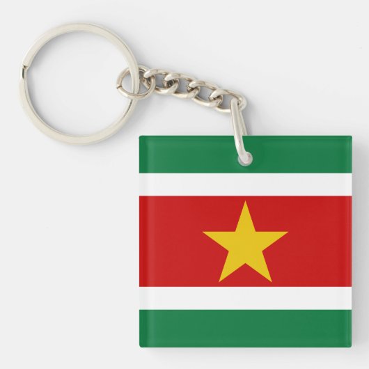 Suriname Flag Sleutelhanger (Voorkant)