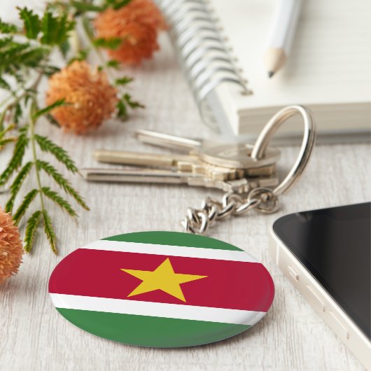 Suriname Flag Sleutelhanger (Zijkant)