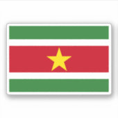 Suriname Flag Sticker (Voorkant)