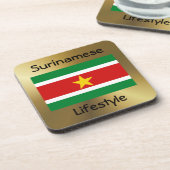 Suriname Flag+Text Onderzetter (Linkerzijde)