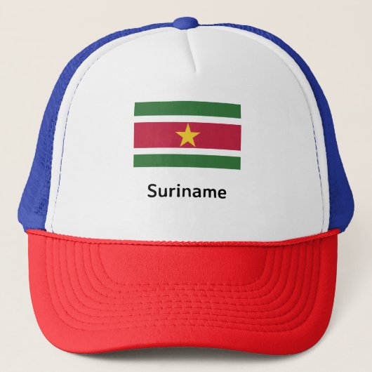 Suriname Flag Trucker Pet (Voorkant)
