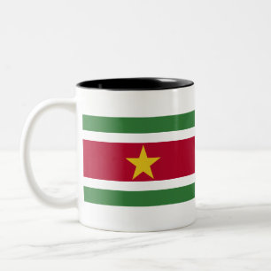 Suriname Flag Tweekleurige Koffiemok