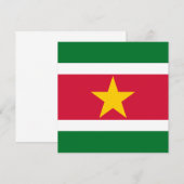 Suriname Flag Uitnodiging (Voorkant / Achterkant)