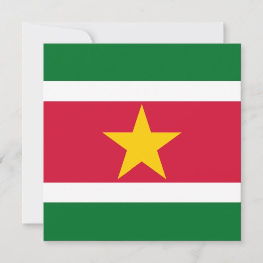 Suriname Flag Uitnodiging (Voorkant)